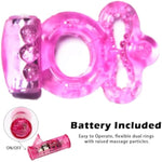 Vibrating Penis Ring With Bullet Vibrator Cock Ring Dual Rings For Men Adult Sex Toys Women Clitoral Stimulator Waterproof Couple Sex Toys