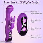 Sex Toys G Spot Vibrator - Adult Toy G-Spot Vibrators Dildo Clitoral Stimulator For Women, 9 Vibrating & 9 Wiggling Modes With Thrusting, Scrolling Beads, And Bunny Ears, Waterproof Female Sex Toys