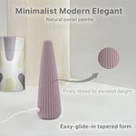 Ribbed Soft Vibrator - Silicone Flexible Vibrators - Personal Massager For Vagina Clitoral G Spot Nipples Stimulation - 10 Modes Vibe - Adult Sex Toy For Women, Man, Couples