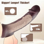 Reusable Penis Sleeve With Cock Ring Sex Toy, 2.95'' Silicone Cock Extension Penis Extender Ultra-Soft Penis Enlarger For Men & Women, Couple