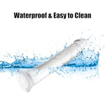 12.6Inch Realistic Jelly Dildo, Huge G Spot Dildo With Powerful Suction Cup For Hands-Free Play, Big Flexible Lifelike Penis Female Clit Vaginal Anal Masturbation Toy For Women Men (Clear)