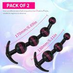 2Pcs Anal Beads Set & Butt Plugsilicone Anal Training Kit, Flexible Anal Chain Sex Toys With Different Size Anal Balls Prostate Massage, Anal Plugs For Men Women Couples Anus Dilator Dildo Anal Toys