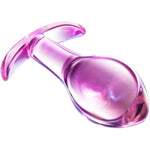 Pink Glass Butt Plug, Crystal Glass Anal Plug,Anal Trainer, Crystal Butt Plug,Anal Expander Training Sex Toys Anal Masturbation Plug For Men Women Gay And Couples