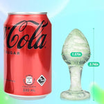 Glass Anal Plug Luminous Butt Plug Glass Plug G-Spot Stimulator Prostate Massager Vaginal Masturbation For Women Men Couples Beginners Valentine'S Gift Sex Toys (M)