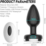 Vibrating Butt Plug Adult Toys Silicone Anal Plug Glowing Vibrator With 10 Modes And Adjustable Colors Waterproof For Men/Women Couples Bdsm Sex Toys?Black?