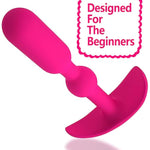 Anal Plug Butt Plug With Safe Curved Base For The Beginners Comfortable Long-Term Wear Rose Red Sex Toy For Men Women Masturbation