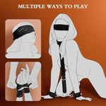 Bdsm Adult Toys Bondage Kit - Neck To Wrist Behind Back Collar Restraints With Handcuffs Ankle Cuffs Blindfold Restraint Bondaged Kit For Couples Sex Adjustable Set Sm Play