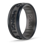 Star Wars Dualtone Silicone Ring - Comfortable And Flexible Design - I Know - Black Pearl/Platinum - 5