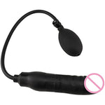 Silicone Adult Sex Toy Expand Inflatable Butt Anal Plug - Body-Safe Medical Grade Waterproof Butt Sex Toy For Male, Female And Beginners (Black Classic Style)-B