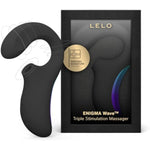 Enigma Wave Triple Stimulation Vibrator For Women, Clit Vibrator And G-Spot Vibrator With Wavemotion Technology And 8 Vibrating Patterns, Triple Pleasure Rabbit Sex Toy With Triple Motor, Black