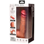 Jock Real Skin 8" Silicone Dildo With Balls For Beginners, Men, Women, & Couples. Body-Safe And Suction Cup. Dual Density Dildo. Realistic Look And Texture. 1 Piece, Medium.