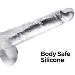 Realistic Big Dildo Sex Toy Soft Silicone Dildo Clear, Realistic Penis G-Spot Stimulation Dildos With Suction Cup For Women, Beginner Anal Adult Toys For Hands-Free Play (7'')