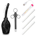 Sex Doll Male Masturbator Cleaning And Maintenance Kit 6 Pieces Male Sex Toy Love Doll Care Set: 3 X Absorbent Dryer Rods, 1 X Lubricant Applicator, 1 X Heated Rod, 1 X 10.5 Oz Irrigator (Black)