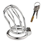 Metal Chastity Device Sex Toys For Men, Chastity Cage With 3 Sizes Of Rings And Two Different Locks, Sm Bondage Tool Cock Cage For Penis Training (1.96In,Invisible Lock)