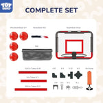 Arcade Basketball Game Set Height Adjustable Easy Set Up With 4 Balls And Hoop Game For Kids 3 To 12 Years Old Indoor Outdoor Sport Play, Air Pump Included, Toys For Boys 5-7 Competition