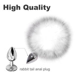 Small Anal Plug Bunny Tail Butt Plug Furry Tail Plug Erotic Toys Role Play Anus Sex Toy for Couple Adults