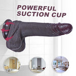 7.5" Small Black Beginners Dildo with Movable Foreskin,Realistic Dual-Density Silicone Dildo, Cute Small Vaginal/Anal Penis,Strong Suction Cup,Strap-On Compatible, Suitable for All Women Men