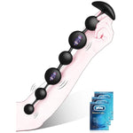 Vibrating Anal Beads - 14.2 Inch Long Vibrating Butt Plug Male Sex Toy, Large Flexible Silicone Anal Plug Prostate Massager With 10 Vibration Modes, Anal Sex Toys For Men Women Couples