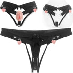 Male Chastity Belt Chastity Sexy Underwear Sex Toys Bdsm Bondage Device, Realistic Pussy Cock Penis Cage Lock, Adjustable Feminizer Training Sm Game Sex Toy For Gay Sissy Men (L-Black Belt)
