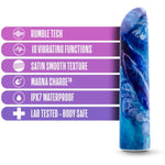 Limited Addiction Mesmerize Power Vibe - 10 Rumbletech Powered Deep Rumbly Vibration Settings - Satin Smooth Texture - Rechargeable - Ipx7 Waterproof - Clitoral Vibrator Sex Toy