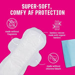 - Night Menstrual Pads (80 Pack) - Organic Bamboo Period Pads for Women - Heavy Flow - Leak Locking - Winged, Ultra-Thin - Absorbent, Soft & Breathable - Plant Based – Vegan, Cruelty Free