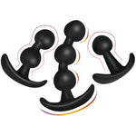 Silicone Anal Trainer Set 3 Pcs Anal Beads With Boat-Shaped Safety Base Anal Butt Plug Anal Sex Toy Suitable For Men Women For Anal Training