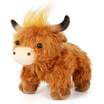 11.5" Highland Cow Stuffed Animal?Soft And Fluffy Highland Cow Stuffed Animal, Best Gift For Kids & Girls Halloween, Christmas Or Birthday (Brown)