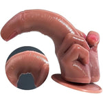 Anal Dilator Realistic Fake Anal Plug Masturbation Device, Big Middle Finger Waterproof Liquid Silicone Heterosexual Dildo Total Length 9.4 Inches, Couple G Spot Lesbian Anal Plug Sex Toy