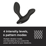 Vector+ Black Vibrating Butt Plug And Prostate Massager & Bond Adjustable Wearable Vibrating Cock Ring - App Controlled Couples Sex Toys Bundle