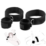 Bdsm Bondage Handcuffs & Thigh Sex Restraints Kit, Adjustable Wrist Cuffs & Ankle/Leg Sex Straps Comfortable-Wear Sex Toys For Adult Couples Sm Game & Foreplay