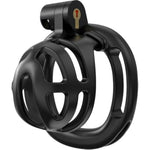 Small Chastity Cage For Men Sissy Cock Cage Belt Small Bdsm Chastity Devices Flat Penis Cage With Accessories Adjustable Anti-Off Belts (M1-Black)