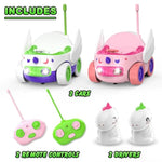 2 Pack Unicorn Remote Control Car For Toddler, Unicorns Gifts For Girls And Boys, Car Toys For Kids With Led Lights And Music, Christmas Birthday Gifts For Baby 2 3 4 5 Year Old
