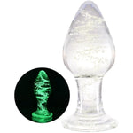 Small Anal Plug,Glass Butt Plug,Glow In The Dark Dildo,Anal Trainer Anal Expander Training Sex Toy