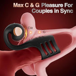 Penis Ring Vibrator For Couples - Vibrating Cock Ring Sleeve With Snail-Shaped Vibrator Male Sex Toys, 10 Modes Remote Control Penis Sleeve, Clit G-Spot Vibrators Men Adult Sex Toys & Games