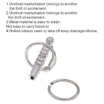 Hollow Stainless Urethral Sounds Penis Plug Urethral Dilator Male Penis Plug With Cock Ring Sex Toy For Men (2.83 Inch)