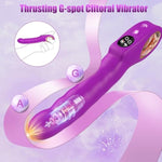 Sex Toys Thrusting Vibrator, G Spot Vibrator Clitoral Vibrators Hollow Handle With Powerful 7 Thrusting & 7 Vibrating Modes, Anal Dildo Toys With Lcd Display, Wand Massager Adult Sex Toys For Female