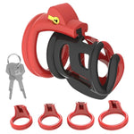 Male Chastity Lock With 4 Sizes Rings?Suitable For Male Genitals Restraint Devices Of Different Sizes Genitals Cage Adult Toys Chastity Cage