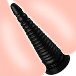 Silicone Anal Butt Plugs,Conical Prostate Massage Sex Toys With Suction For Men,Black