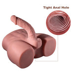 Brown Male Sex Doll with Flexible Dildo,Realistic Thick Dildo for Women Men Gay Couple,10.2x7.1 inch,7.7lb