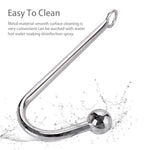 Metal Anal Hook Butt Plug With Smooth Ball Anal Plug Butt Plug Prostate Massage Fetish Bondage Hook Sex Toys Steel Anal Rope Hook Bondage With Anal Ball Sex Games