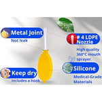 Silicone Travel Douche Kit With Replacement Nozzles, 24 Fl Oz, Easy Storage, Yellow