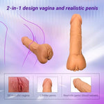 Pocket Pussy Dildo For Men & Women – 2-In-1 Realistic Vagina De Goma & Dildo Sleeve Masturbator, Fake Pussy Consolador Masculino For Solo Or Couple Use