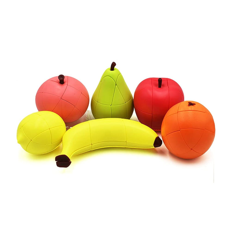 Speed Cube Set Of 6 Pack, Simulation Fruit Magic Cube Set Of Apple Pear Banana