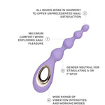 Soraya Beads Vibrating Anal Beads Massager With Bow-Motion Technology And 8 Vibrating Patterns, Adult Anal Toys (Violet Dusk)