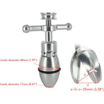 Opening Lotus Shape Anal Plug, Heavy Duty Stainless Steel Anal Trainer Butt Adjustable Expander With Lock&Key Metal Anal Plug Massager