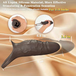 Vibrating Penis Sleeve Cock Ring, All Liquid Silicone Couples Adult Sex Toys For Men Women, Penis Extender Vibrator Girth Enhancer Sleeve For Penis Testicles G Spot, Male Couple Sex Toy