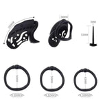 Electric Shock Male Cock Cage Chastity Device Set 9 E-Stim Intensities Chastity Lock With 3 Rings Penis Plug Remote Control Sm Bondage Adult Sex Toys For Men Penis Testicle Stimulation Exercise