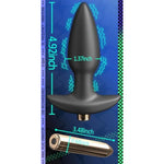 Anal Plug Vibrator - Silicone Cone Butt Plug Dilator With Curved Base & Slender Waist - 16 Vibration Modes - Usb Charging - 4.92 X 1.37 Inch Prostate Massager Sex Toy For Women Men Masturbation (M)