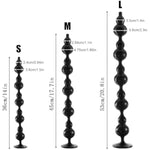 14In Anal Beads For Men/Women, Tpe Anal Plug Vaginal Anus Dilator Prostate Massage Adult Erotic Sex Toys For Beginners (Black, S)