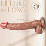 10.8 Inch Realistic Dildo Adult Sex Toy,Big Dildo Huge Penis With Powerful Suction Cup For G-Spot Vagina Anal Sitimulation,Big Black Cock Thick Anal Dildos Sex Toys For Women